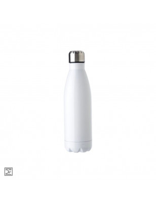 Stainless steel drinking bottle, white