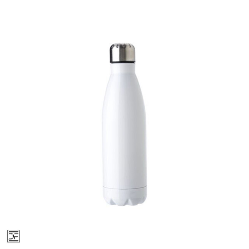 Stainless steel drinking bottle, white