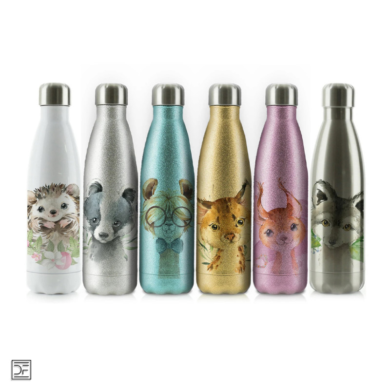 Edelstahl-Trinkflasche mit individuellem Motiv gestalten