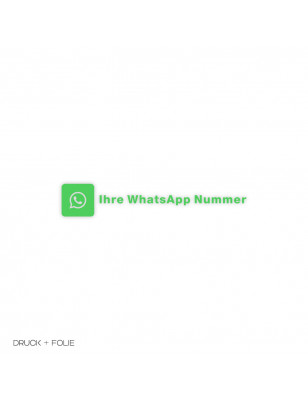 WhatsApp Nummer Aufkleber mit Wunschtext