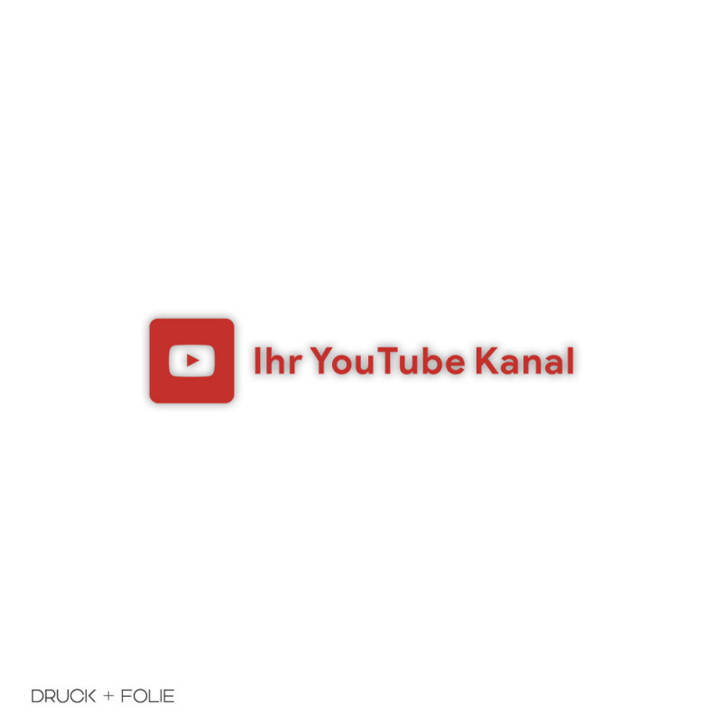YouTube channel sticker with cosumised text
