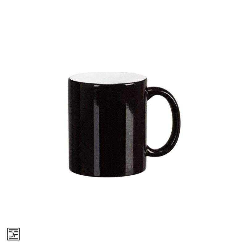Magic mug, black, GLOSSY